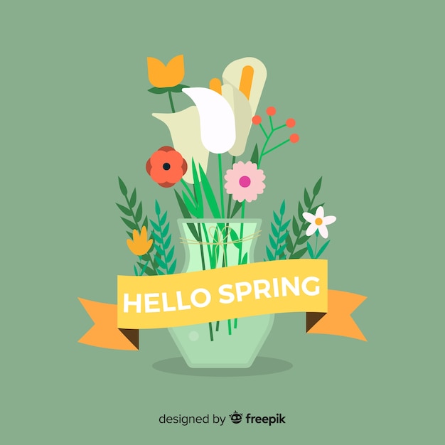 Hello spring background