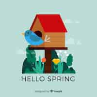 Free vector hello spring background