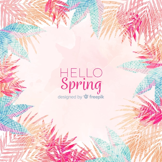 Hello spring background