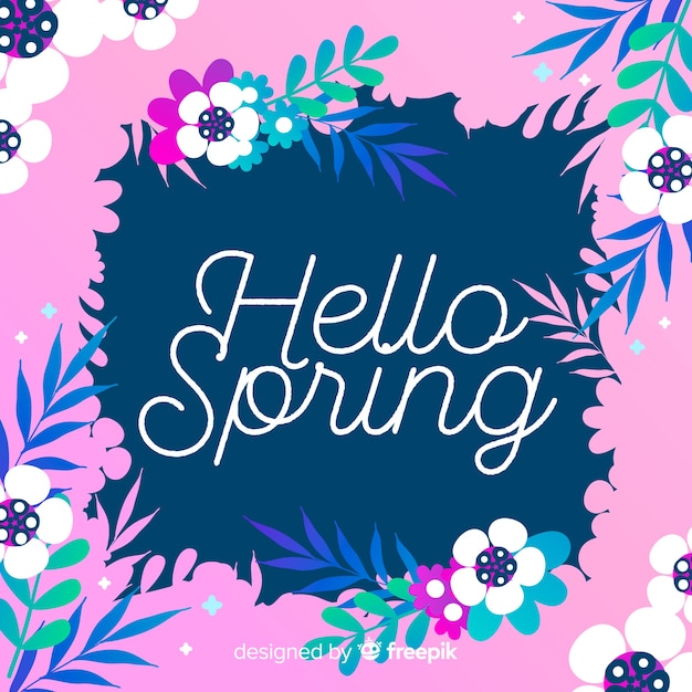 Hello spring background