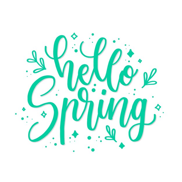 Hello spring typography