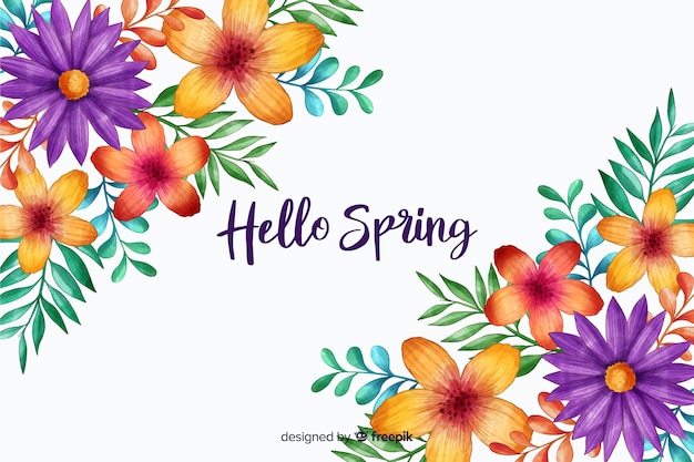 Привет весна с цветущими цветами