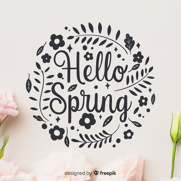 Free vector hello spring