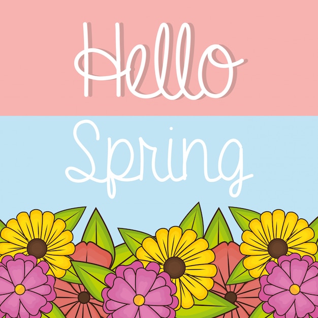 Free vector hello spring