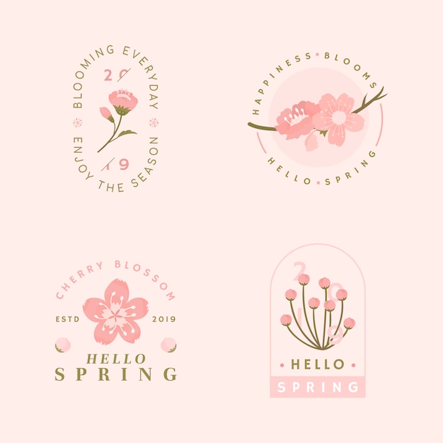 Free vector hello spring