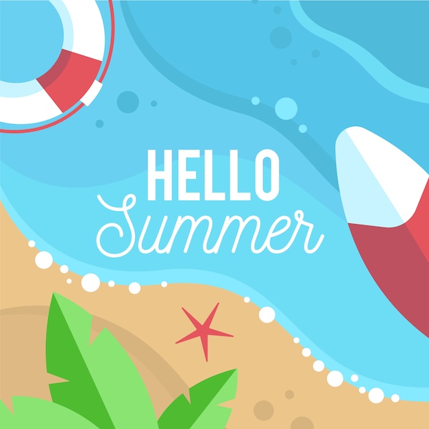 Hello summer background concept