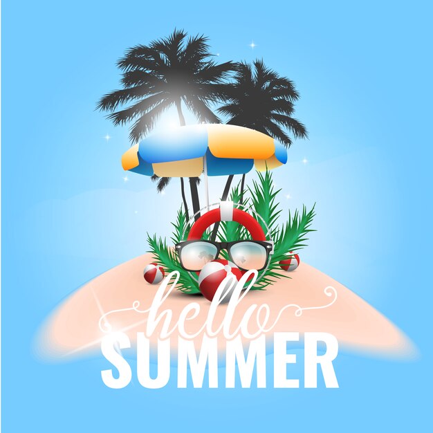 Hello summer background