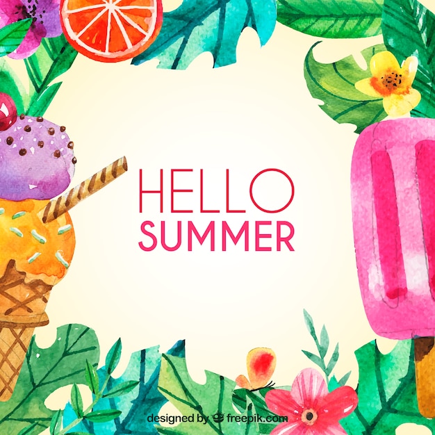 Hello summer background