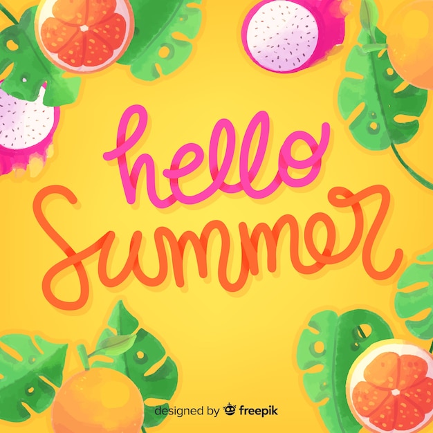 Free vector hello summer background