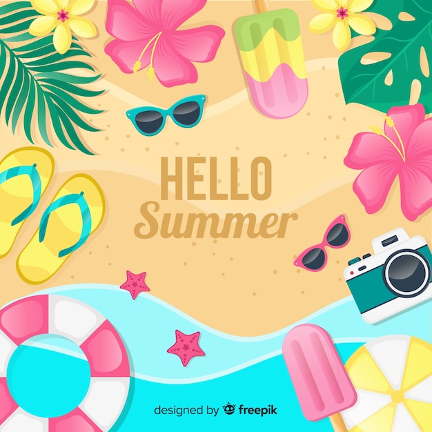 Hello summer background