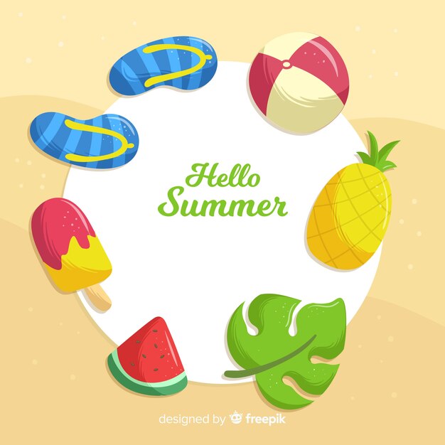 Hello summer background