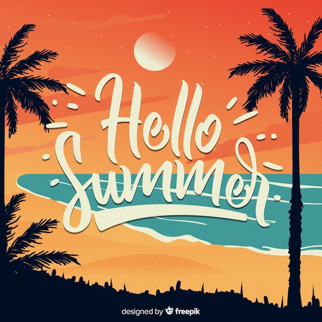 Free vector hello summer background