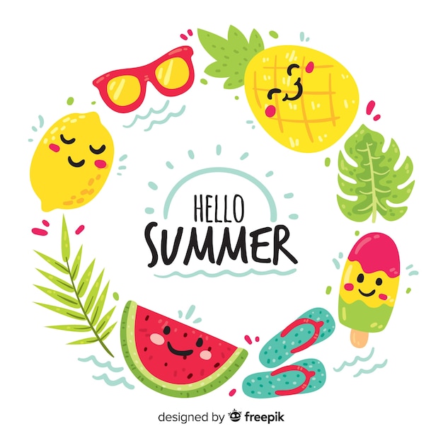 Free vector hello summer background