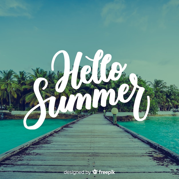 Free vector hello summer background