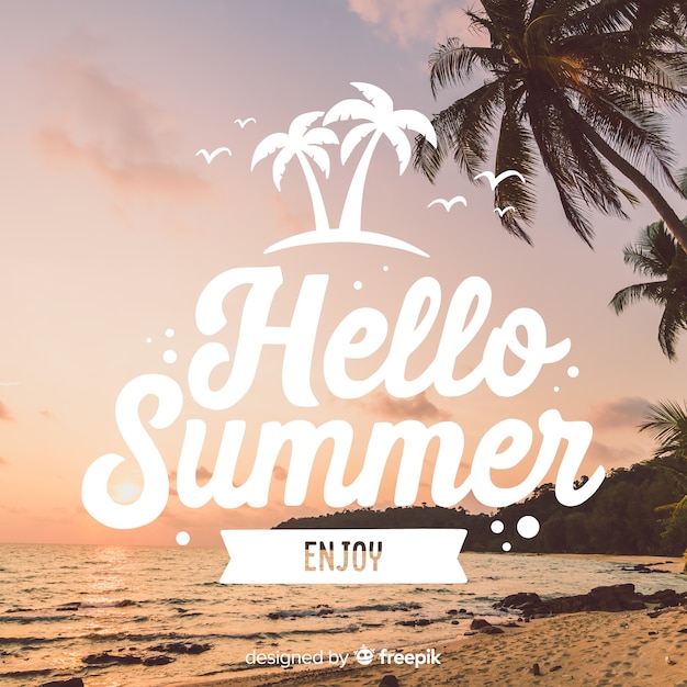 Free vector hello summer background