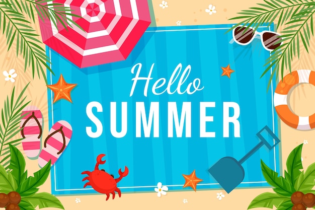 Free vector hello summer background