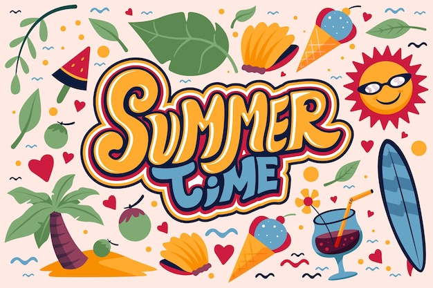 Free vector hello summer concept