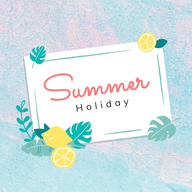 Hello summer holiday card