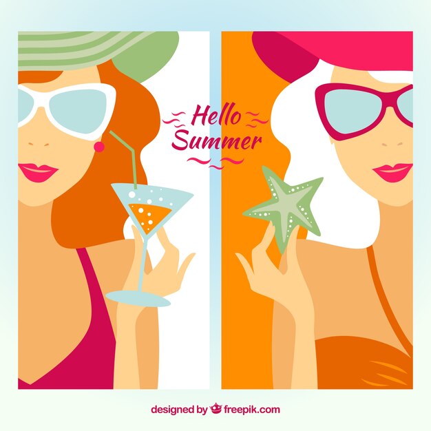 Hello summer illustration