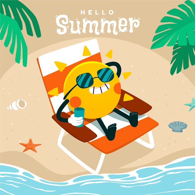hello summer illustration