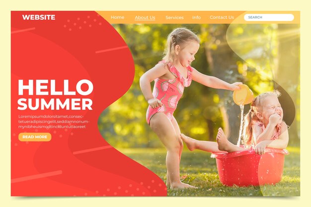 Hello summer landing page template