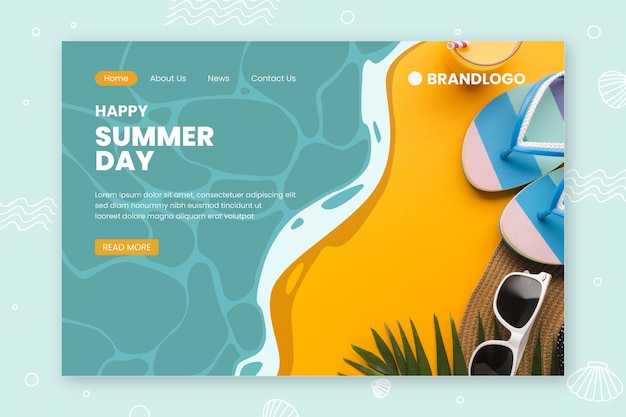こんにちは夏のランディングページのテーマ