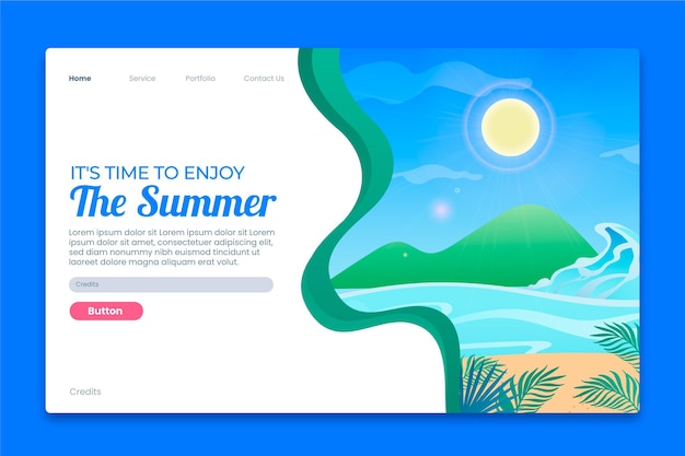 Hello summer landing page