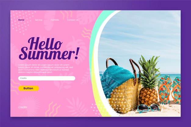 Hello summer landing page