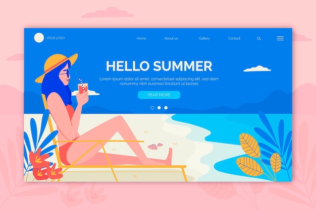 Hello summer landing page