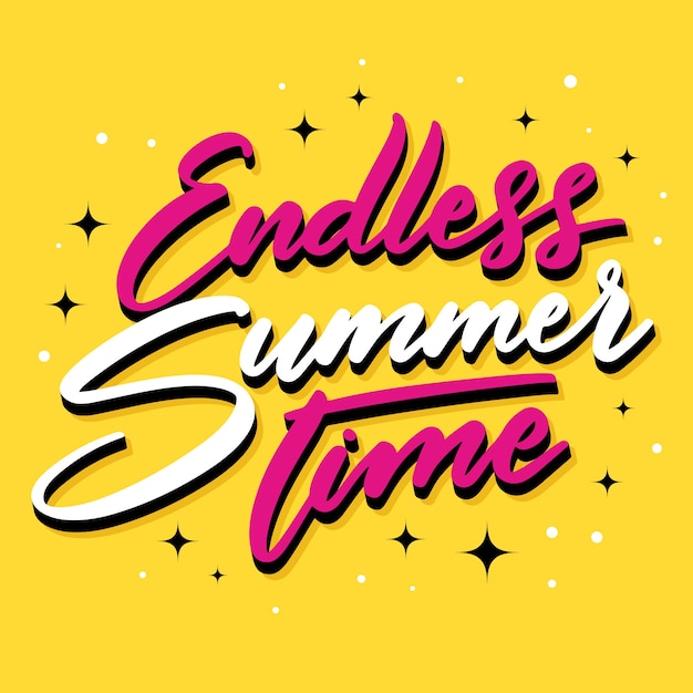 Hello summer lettering style