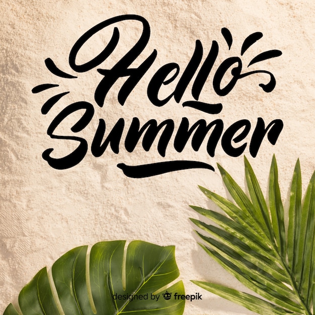 Hello Summer Lettering With Photo