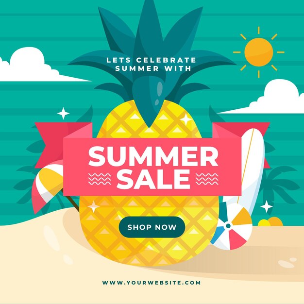 Hello summer sale concept