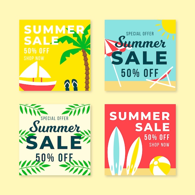 Hello summer sale instagram post collection