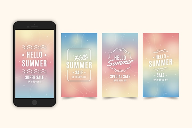 Hello summer sale instagram stories