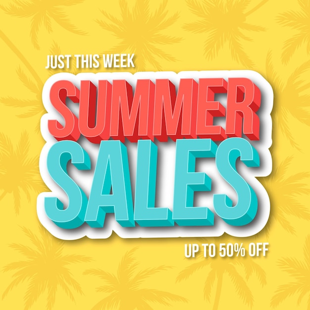 Free vector hello summer sale