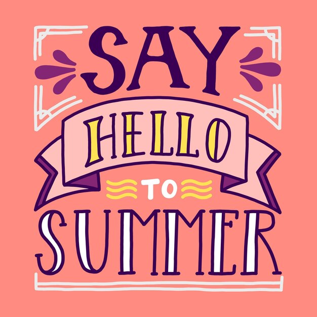 Hello summer with message