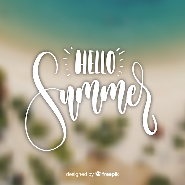 Free vector hello summer