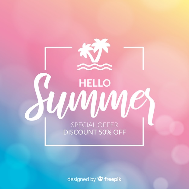 Free vector hello summer