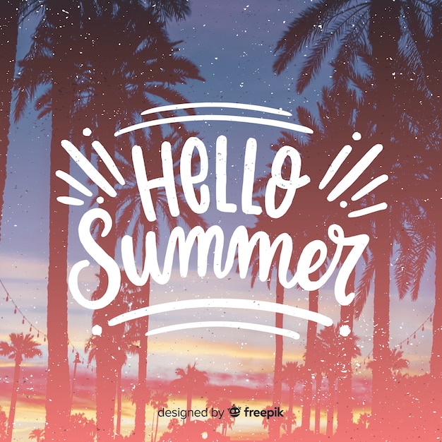 Free vector hello summer