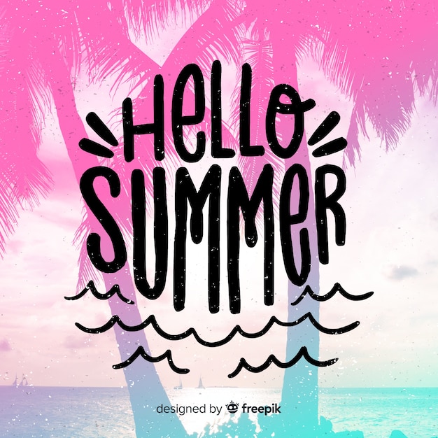 Free vector hello summer