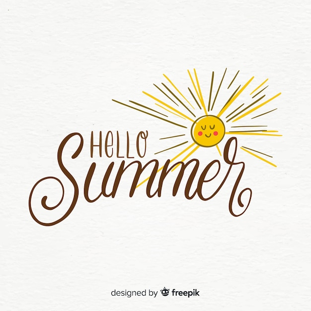 Free vector hello summer