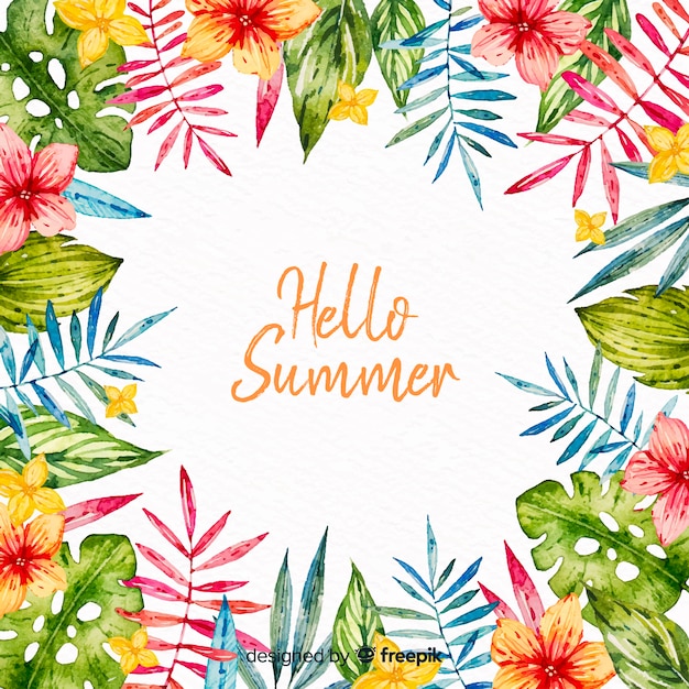 Free vector hello summer