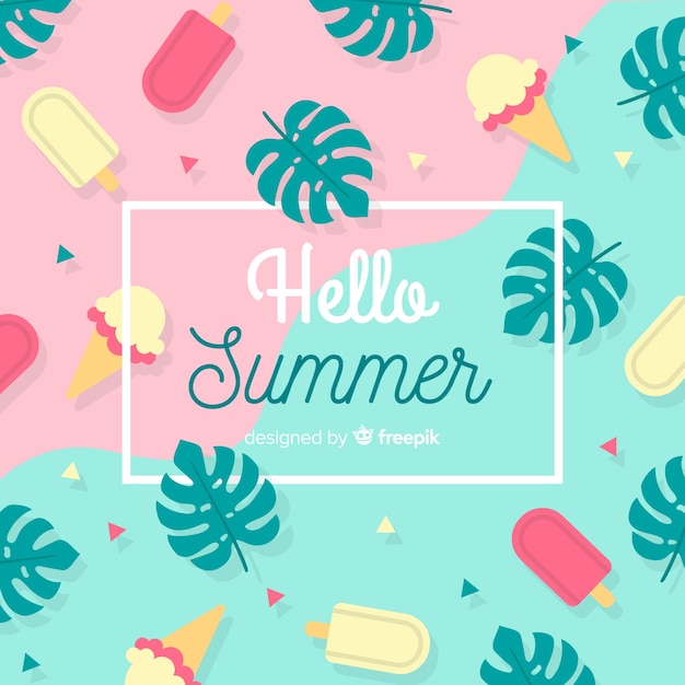 Free vector hello summer