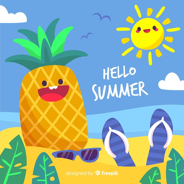 Free vector hello summer