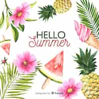 Free vector hello summer