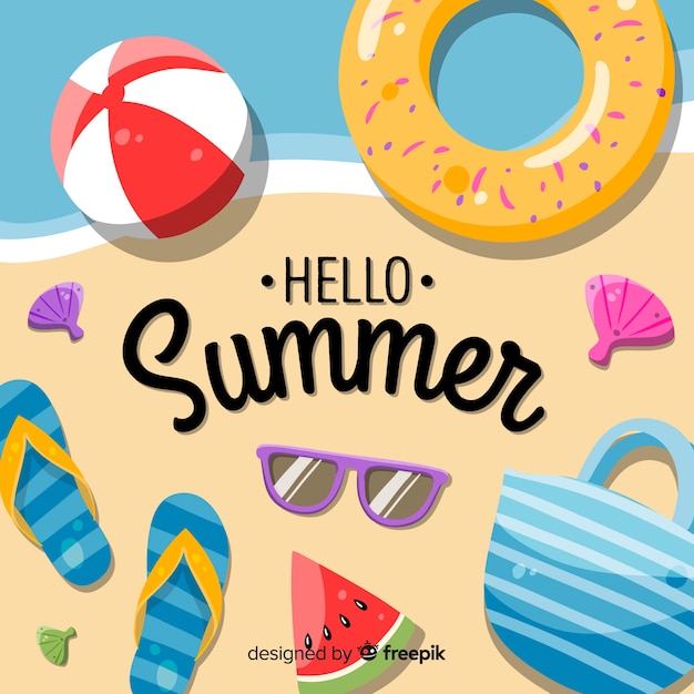 Free vector hello summer