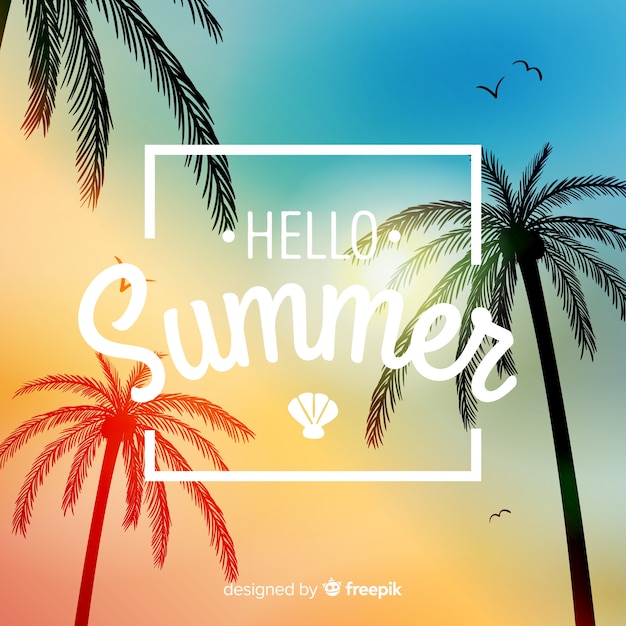 Free vector hello summer