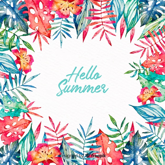 Free vector hello summer