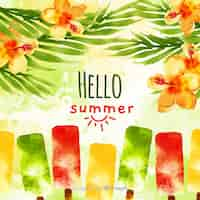 Free vector hello summer