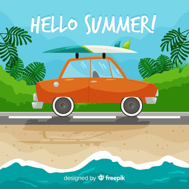 Free vector hello summer